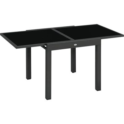 Outsunny Black Extendable Garden Table - Garden Table Outsunny Black Extendable Garden Table - Garden Table