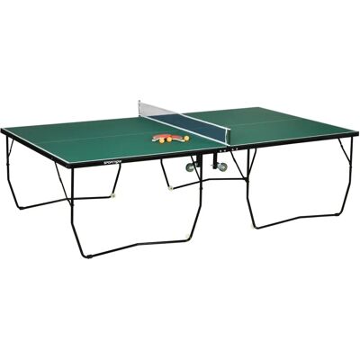SPORTNOW 9FT Outdoor Folding Table Tennis Table - Green SPORTNOW 9FT Outdoor Folding Table Tennis Table - Green