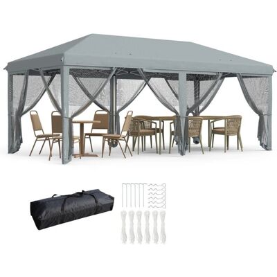 Outsunny 6 x 3m Grey Pop Up Party Tent - Party Tent, Canopy, Marquee Outsunny 6 x 3m Grey Pop Up Party Tent - Party Tent, Canopy, Marquee