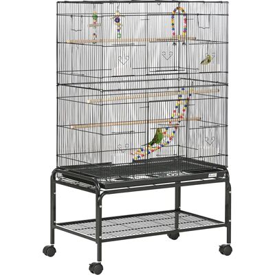 PawHut Bird Cage with Stand, Toys, Wheels PawHut Bird Cage with Stand, Toys, Wheels