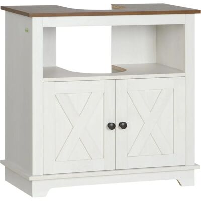 kleankin White Bathroom Sink Cabinet - Bathroom Storage kleankin White Bathroom Sink Cabinet - Bathroom Storage
