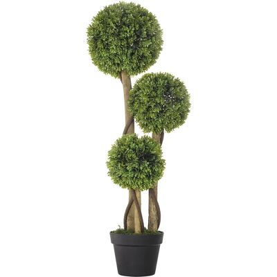 HOMCOM Green Artificial Topiary Trees - Indoor Outdoor Decor HOMCOM Green Artificial Topiary Trees - Indoor Outdoor Decor