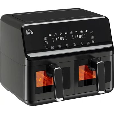 HOMCOM Dual Air Fryer - Black - Air Fryer HOMCOM Dual Air Fryer - Black - Air Fryer