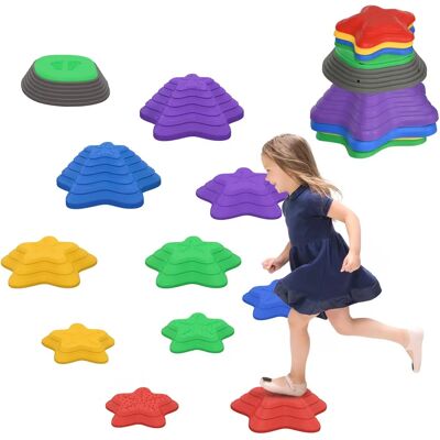 ZONEKIZ Kids Stepping Stones - Balance River Stones - Indoor Outdoor ZONEKIZ Kids Stepping Stones - Balance River Stones - Indoor Outdoor