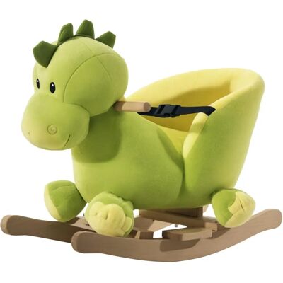 HOMCOM Kids Rocking Dinosaur Horse - Plush Seat & 32 Songs HOMCOM Kids Rocking Dinosaur Horse - Plush Seat & 32 Songs