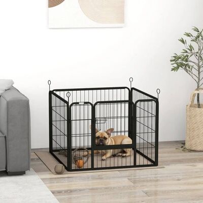 Pawhut - 82Lx82Wx60H cm - Door Latches - In/Outdoor Use - Pet Playpen Pawhut - 82Lx82Wx60H cm - Door Latches - In/Outdoor Use - Pet Playpen