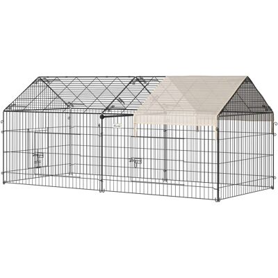 PawHut Rabbit Cage - 220 x 103 x 103 cm - Beige PawHut Rabbit Cage - 220 x 103 x 103 cm - Beige