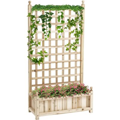 Outsunny Raised Garden Bed - Garden Planters - Natural Outsunny Raised Garden Bed - Garden Planters - Natural