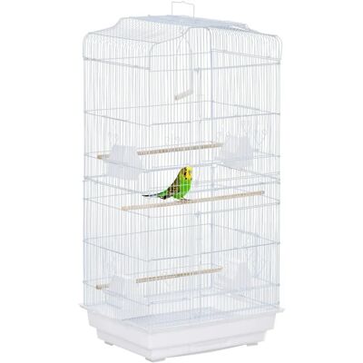 PawHut Large Bird Cage - 92cm with Stand, Perches, Food Bowls, Swing PawHut Large Bird Cage - 92cm with Stand, Perches, Food Bowls, Swing