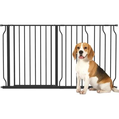 PawHut Pet Safety Gate Steel, Adjustable Width 75-145cm - Pet Safety Gate PawHut Pet Safety Gate Steel, Adjustable Width 75-145cm - Pet Safety Gate