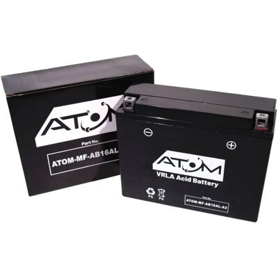 Atom Yb16al-A2 Motorcycle Battery - 12V for Suzuki VS750 Intruder, Yamaha XV700 Virago, XV750 Virago, Ducati Monster 750, 900 Atom Yb16al-A2 Motorcycle Battery - 12V for Suzuki VS750 Intruder, Yamaha XV700 Virago, XV750 Virago, Ducati Monster 750, 900