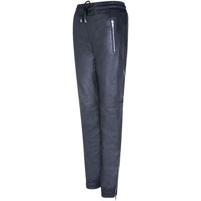 Infinity Leather UK20 Hochtaillierte Schwarze Leder Jogger Infinity Leather UK20 Hochtaillierte Schwarze Leder Jogger
