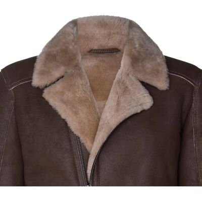 Infinity Leather Heren B3 Schapenvacht Biker Jas - Leren Biker Jas Infinity Leather Heren B3 Schapenvacht Biker Jas - Leren Biker Jas
