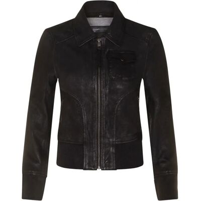 Infinity Leather Schwarze MA-1 Jacke - Freizeitjacke Infinity Leather Schwarze MA-1 Jacke - Freizeitjacke