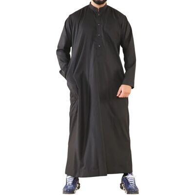 Truclothing Schwarzer Thobe Modell M - Islamisch, Traditionell, Baumwolle Truclothing Schwarzer Thobe Modell M - Islamisch, Traditionell, Baumwolle
