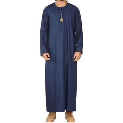 Infinity Leather Heren Blauw Thobe Jubba - Islamitische Arabische Kleding Infinity Leather Heren Blauw Thobe Jubba - Islamitische Arabische Kleding