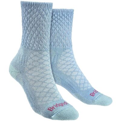 Bridgedale Womens Merino Wool Hiking Socks - Powder Blue - Size 7-8.5 Bridgedale Womens Merino Wool Hiking Socks - Powder Blue - Size 7-8.5