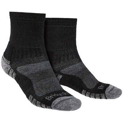 Bridgedale Lichtgewicht Wandelsokken voor Mannen - Zwart / Zilver Merino Wol - Maat UK 6-8 Bridgedale Lichtgewicht Wandelsokken voor Mannen - Zwart / Zilver Merino Wol - Maat UK 6-8