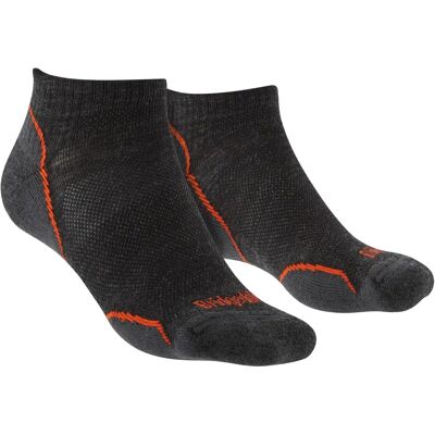 Bridgedale Wandelsokken van Merino Wool - Antraciet / Oranje - Sokken Bridgedale Wandelsokken van Merino Wool - Antraciet / Oranje - Sokken