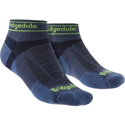 Bridgedale Heren Merino Wol Loop Sokken - Blauw - Ultralicht Bridgedale Heren Merino Wol Loop Sokken - Blauw - Ultralicht