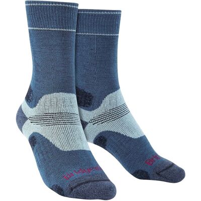 Bridgedale Womens Merino Wool Hiking Socks - Blue / Sky - Supportive Fit Bridgedale Womens Merino Wool Hiking Socks - Blue / Sky - Supportive Fit