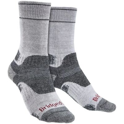 Bridgedale Womens Merino Wool Hiking Socks - Silver / Grey - Size 5-6.5 Bridgedale Womens Merino Wool Hiking Socks - Silver / Grey - Size 5-6.5
