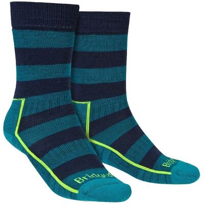 Bridgedale Lichtgewicht Merino Wandelsokken voor Mannen - Petrol / Navy - Maat UK 12-15 - Wandelsokken Bridgedale Lichtgewicht Merino Wandelsokken voor Mannen - Petrol / Navy - Maat UK 12-15 - Wandelsokken