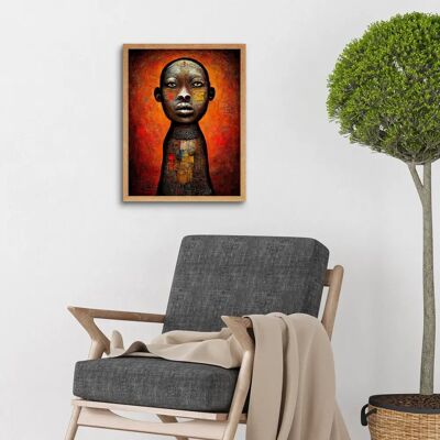 Artery8 - Modern African Oil Ceremonial Statue - Art Print Artery8 - Modern African Oil Ceremonial Statue - Art Print