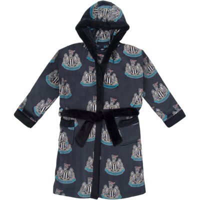 Newcastle United FC Boys Hooded Dressing Gown - Black - 11-12 Years Newcastle United FC Boys Hooded Dressing Gown - Black - 11-12 Years