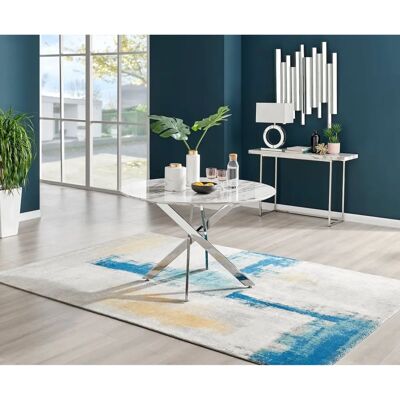 FurnitureboxUK Novara 120cm Round Dining Table - Off white - Dining Table FurnitureboxUK Novara 120cm Round Dining Table - Off white - Dining Table