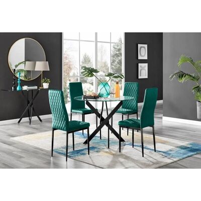 FurnitureboxUK - Novara - Black - Dining Set FurnitureboxUK - Novara - Black - Dining Set
