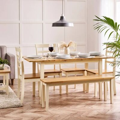 Furniturebox Uk Salcombe Extending Rectangular Wooden Table - Furniture Furniturebox Uk Salcombe Extending Rectangular Wooden Table - Furniture