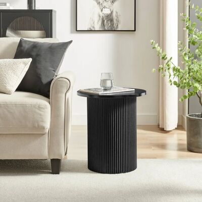 Furniturebox Uk Penrose Black 45cm Pedestal Side Table - Side Table Furniturebox Uk Penrose Black 45cm Pedestal Side Table - Side Table