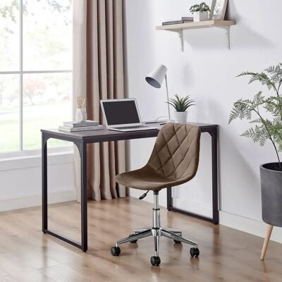 Furniturebox Uk Tessa Brown Velvet And Silver Office Chair - Office Chair Furniturebox Uk Tessa Brown Velvet And Silver Office Chair - Office Chair