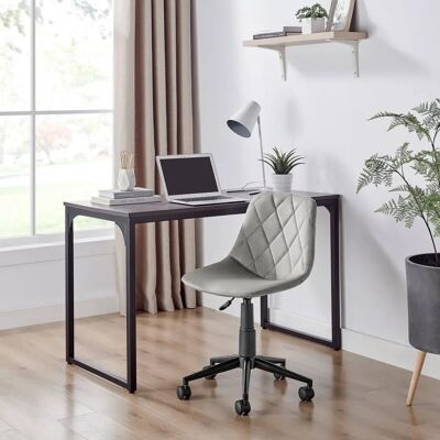 Furniturebox Uk Tessa Grey Velvet Office Chair - Office Chair Furniturebox Uk Tessa Grey Velvet Office Chair - Office Chair