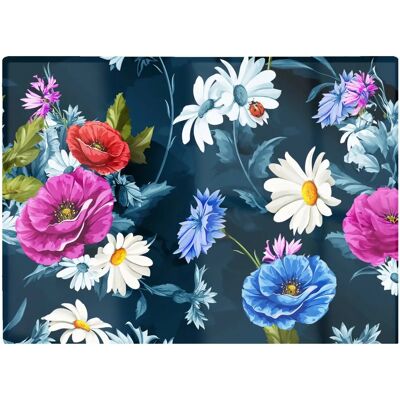 WRT Ltd - Poppy Flowers With Chamomile - Glass Chopping Board WRT Ltd - Poppy Flowers With Chamomile - Glass Chopping Board