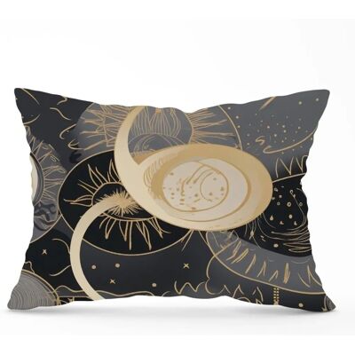 WRT Ltd - Abstract - Silver & Gold - SunMoon - Cushion WRT Ltd - Abstract - Silver & Gold - SunMoon - Cushion