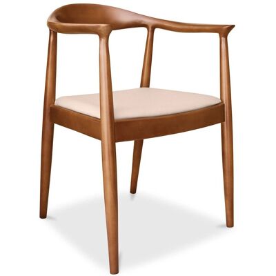 Sedia da Pranzo Stile Scandinavo - Pelle e Legno PRIVATEFLOOR Sedia da Pranzo Stile Scandinavo - Pelle e Legno PRIVATEFLOOR