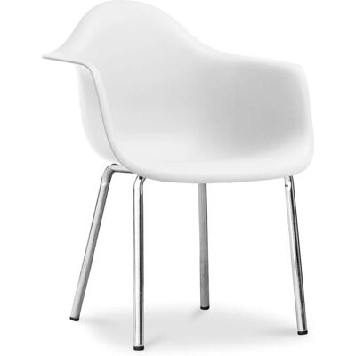 Privatefloor Daxi White Scandinavian Dining Chair - Ergonomic, Modern Design Privatefloor Daxi White Scandinavian Dining Chair - Ergonomic, Modern Design