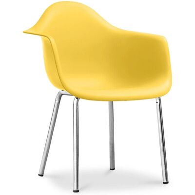 PRIVATEFLOOR Daxi Yellow Scandinavian Dining Chair - Chair PRIVATEFLOOR Daxi Yellow Scandinavian Dining Chair - Chair