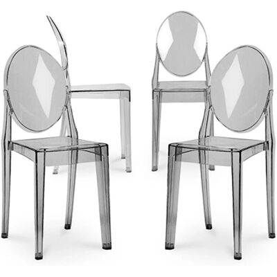 PRIVATEFLOOR Victoria Queen Transparent Dining Chair - Modern Design PRIVATEFLOOR Victoria Queen Transparent Dining Chair - Modern Design