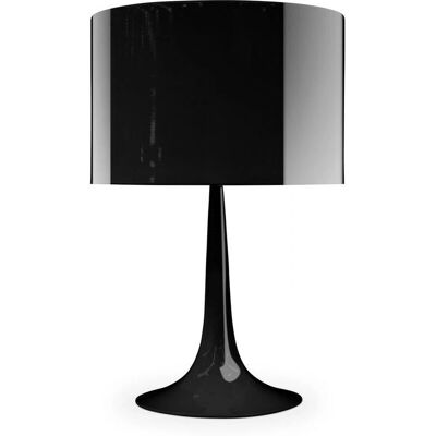 PRIVATEFLOOR Lámpara de Mesa Spone Negra - Iluminación de Salón PRIVATEFLOOR Lámpara de Mesa Spone Negra - Iluminación de Salón