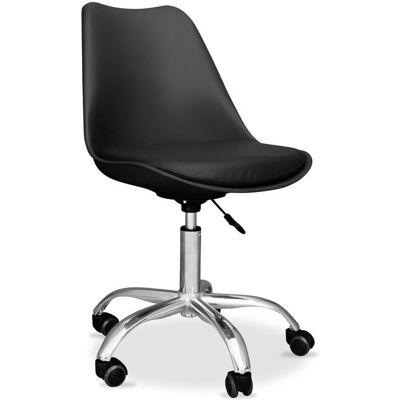 Silla de Oficina Tulip de Privatefloor - Giratoria, Ajustable, 6 Ruedas - Ergonómica - Negra Silla de Oficina Tulip de Privatefloor - Giratoria, Ajustable, 6 Ruedas - Ergonómica - Negra
