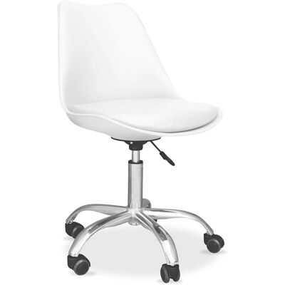 Privatefloor Office Chair - Swivel, Adjustable, Tulip White - Office Furniture Privatefloor Office Chair - Swivel, Adjustable, Tulip White - Office Furniture