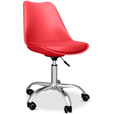 Privatefloor Office Chair Swivel Adjustable Red Tulip - Office Furniture Privatefloor Office Chair Swivel Adjustable Red Tulip - Office Furniture