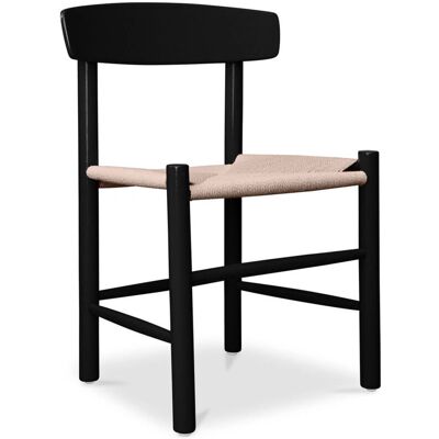 Silla de comedor Batsheva de madera de haya - Estilo escandinavo - Negro Silla de comedor Batsheva de madera de haya - Estilo escandinavo - Negro