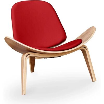 PRIVATEFLOOR Modelo CW07 Sillón - Estilo Escandinavo - Tapizado en cuero sintético PRIVATEFLOOR Modelo CW07 Sillón - Estilo Escandinavo - Tapizado en cuero sintético