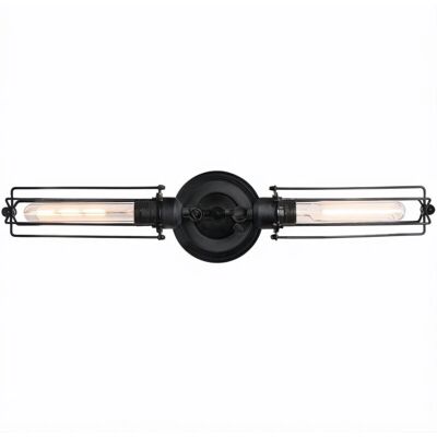 PRIVATEFLOOR Edison Wall Lamp - Vintage Steel - Black - Wall Light PRIVATEFLOOR Edison Wall Lamp - Vintage Steel - Black - Wall Light