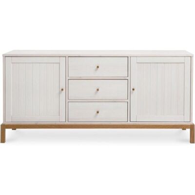 Blanco Scandinavian Sideboard - Solid Pine, Natural Accents - Sideboard Blanco Scandinavian Sideboard - Solid Pine, Natural Accents - Sideboard