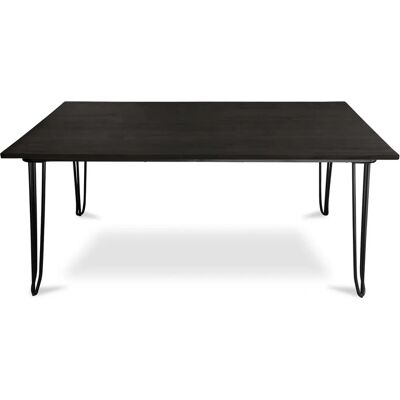PRIVATEFLOOR Natural Wood Hairpin Dining Table - Dining Table PRIVATEFLOOR Natural Wood Hairpin Dining Table - Dining Table